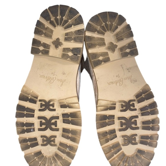 Sam Edelman Tan Suede Leather Knit Lydell Combat Boot BohoGrunge Fall Winter 90s - Picture 12 of 12